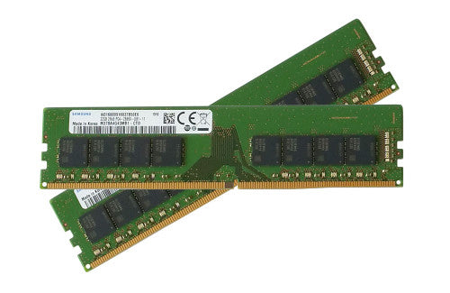 Samsung 64GB (2 x 32GB) DDR4 PC4-21300, 2666MHz 288 Pin DIMM 1.2V CL 19 desktop ram memory module Samsung 64GB (2 x 32GB) DDR4 PC4-21300, 2666MHz 288 Pin DIMM 1.2V CL 19 desktop ram memory module